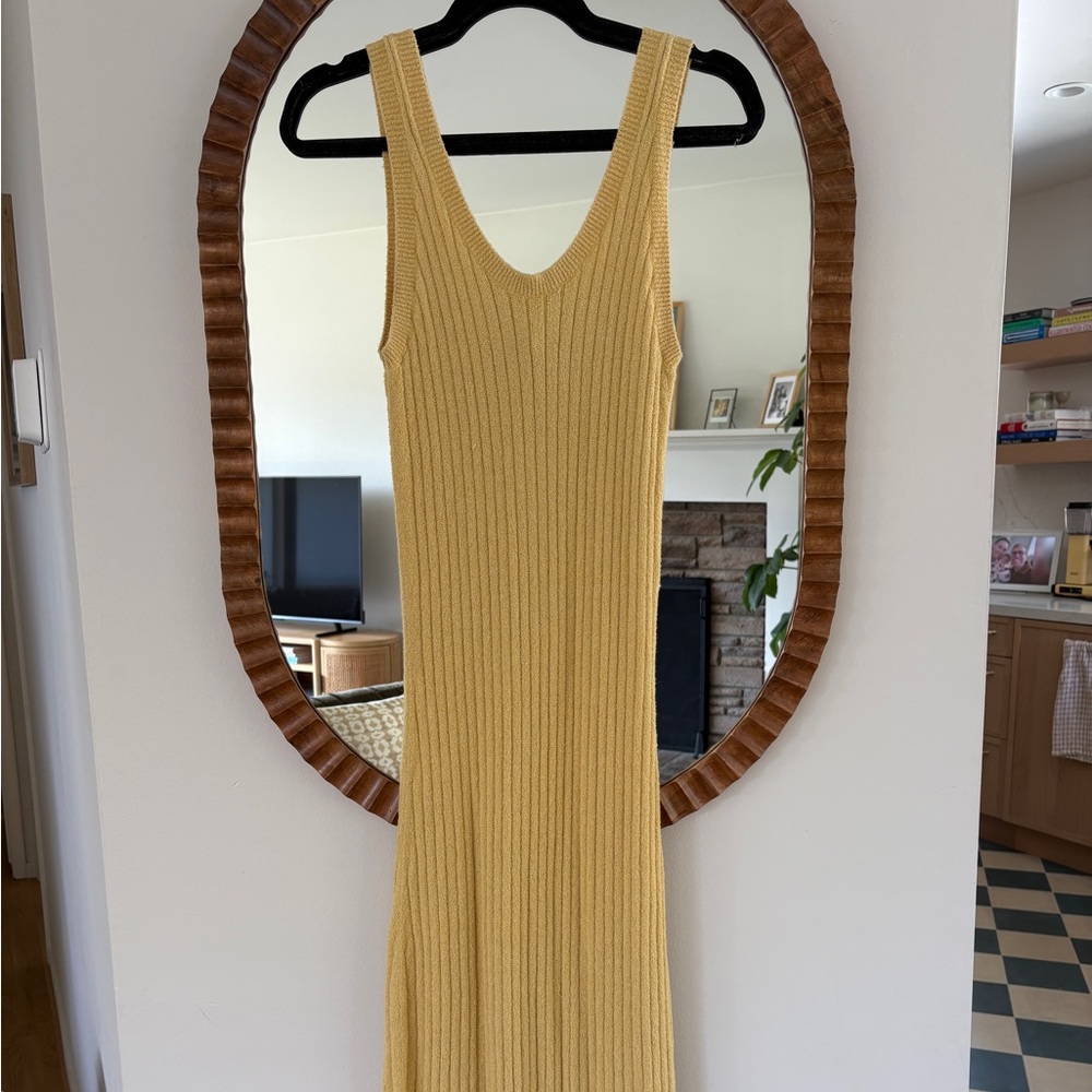 & Other Stories Rib Knit Midi Dress
